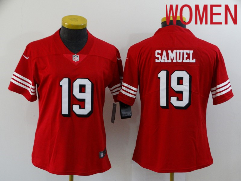 Women San Francisco 49ers #19 Samuel Red New Nike Vapor Untouchable Limited 2021 NFL Jersey->oakland raiders->NFL Jersey